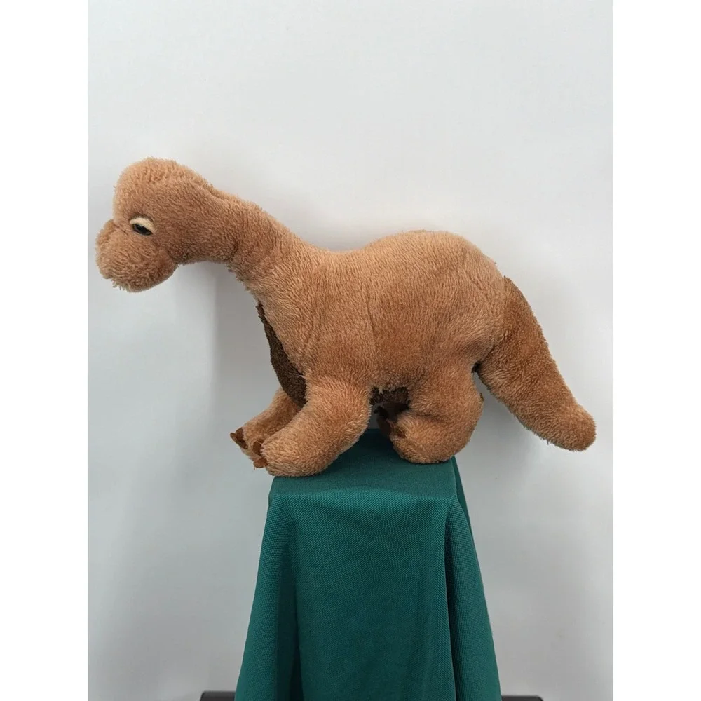 Vintage 1980 R Dakin Dinosaur Plush Tan Brown Apatosaurus Stuffed Animal Toy